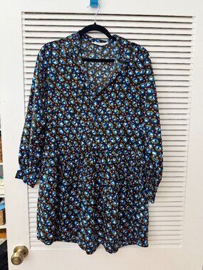 Compania Fantastica Black Evil Eye Print Dress